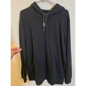 Ethika Mens Black Raglan Sleeve Pullover Hoodie Sweatshirt Large RN 139885